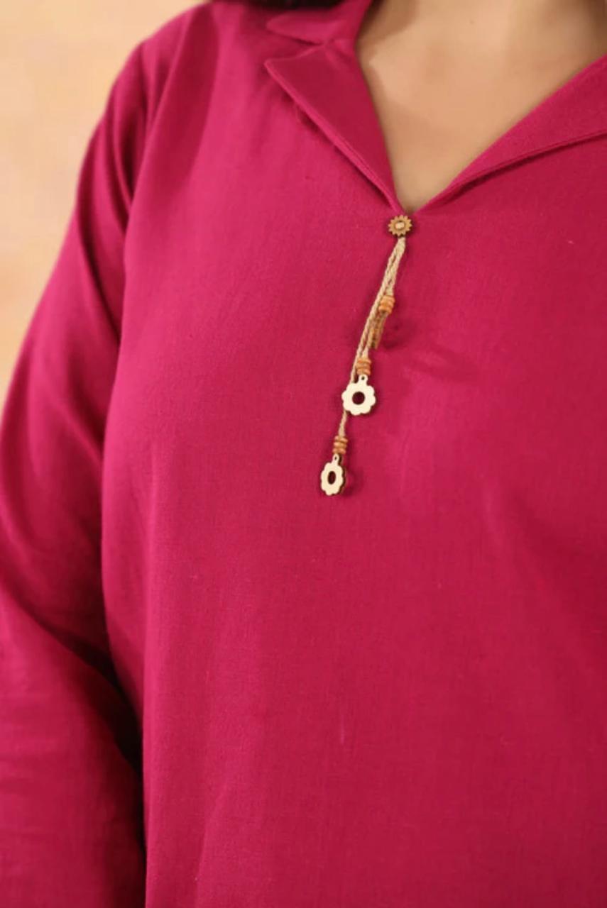 Maroon Pure Cotton Ethnic Co Ord Sets for Women, Organic Eco-Friendly Co-Ord Set for Women Style, Stylish Fabric COD-SET