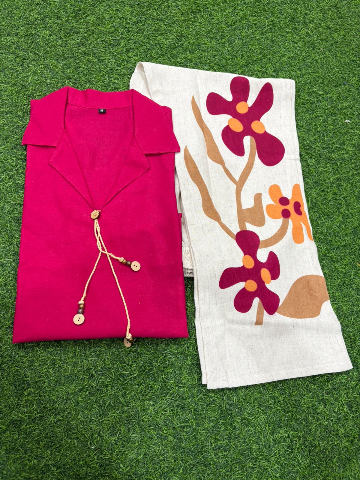 Maroon Pure Cotton Ethnic Co Ord Sets for Women, Organic Eco-Friendly Co-Ord Set for Women Style, Stylish Fabric COD-SET