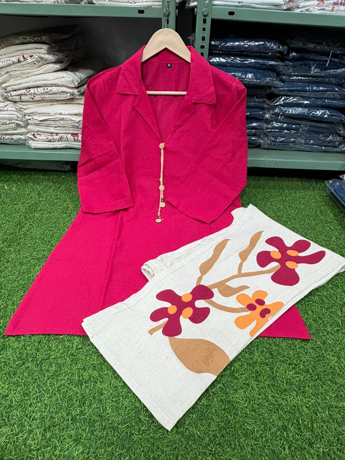 Maroon Pure Cotton Ethnic Co Ord Sets for Women, Organic Eco-Friendly Co-Ord Set for Women Style, Stylish Fabric COD-SET