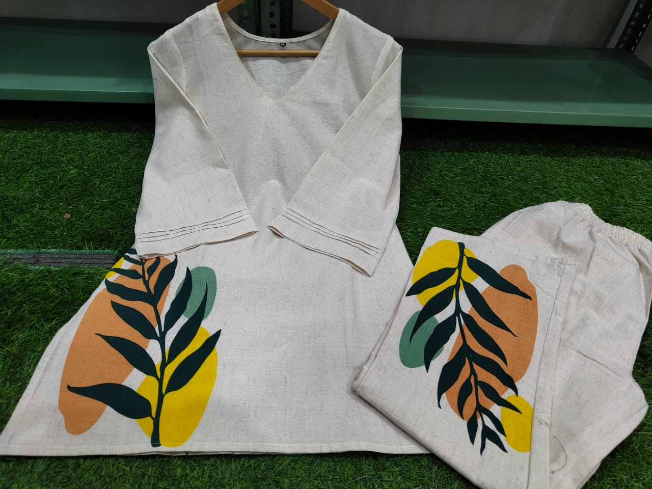 2 Pcs - Pure Cotton Flex Ethnic Co Ord Sets for Women, Organic Eco-Friendly Co-Ord Set for Women Style, Stylish Fabric COD-SET