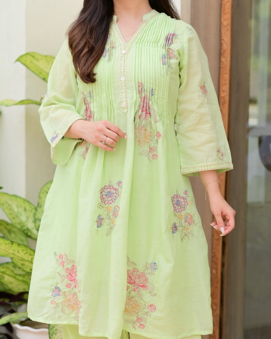 Mul Cotton A-Line Kurta Set with Palazzo – Elegant 2 Piece Set for Women, Available in 5 Beautiful Colors
