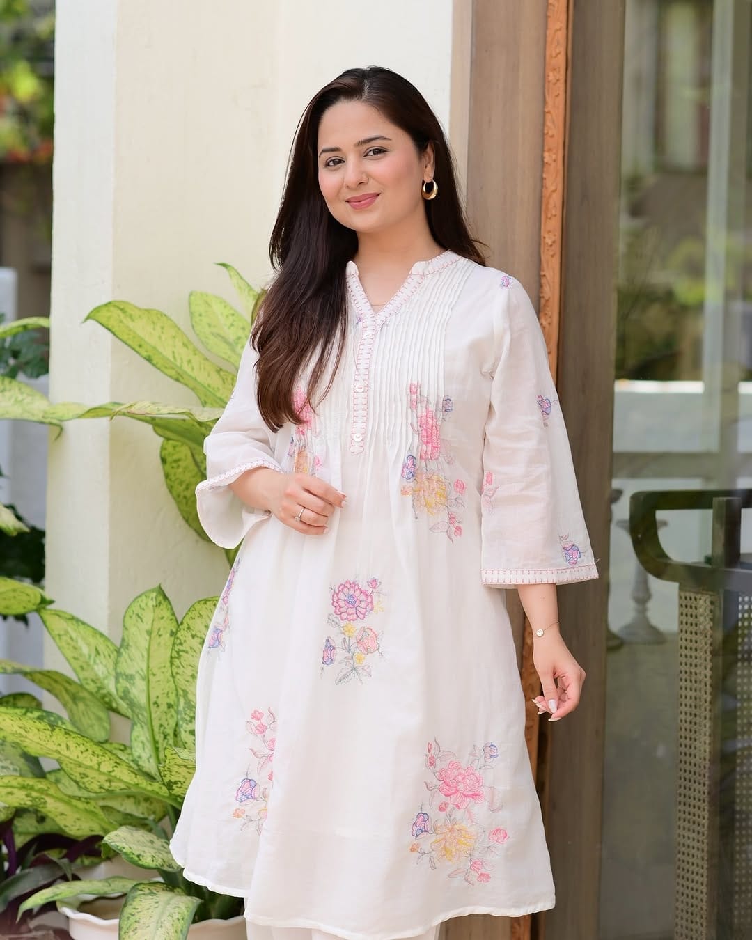 Mul Cotton A-Line Kurta Set with Palazzo – Elegant 2 Piece Set for Women, Available in 5 Beautiful Colors
