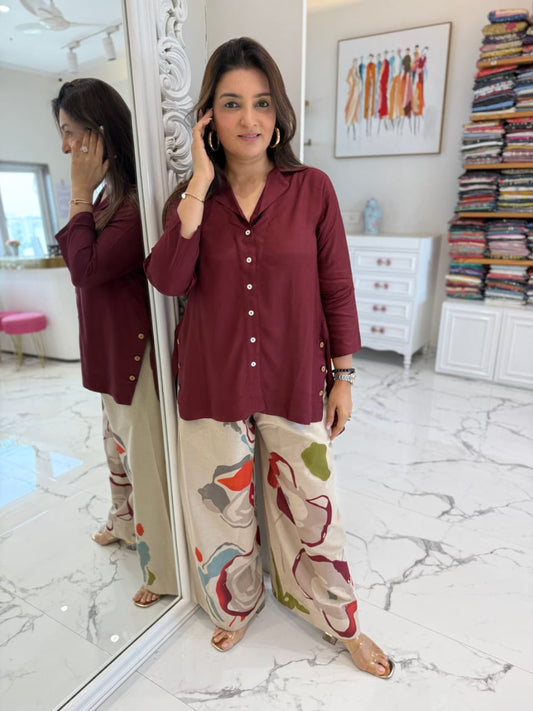 Pure Cotton Ethnic Co Ord Sets for Women, Organic Eco-Friendly Co-Ord Set for Women Style, Short Kurti Set with Plazo, Stylish Fabric COD-SET