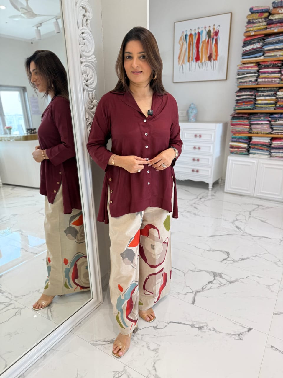 Pure Cotton Ethnic Co Ord Sets for Women, Organic Eco-Friendly Co-Ord Set for Women Style, Short Kurti Set with Plazo, Stylish Fabric COD-SET